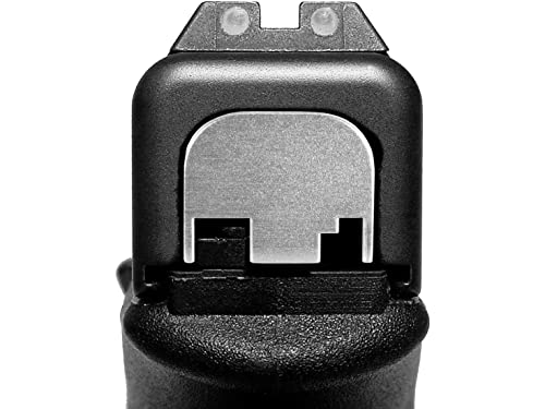 Ndz Performance Rear Slide Cover Plate For Glock Gen 1-4 9Mm .40 S&W .357 Sig 10Mm .45 Gap Laser Engraved Anodized Aluminum In Silver - Live Free Or Die Script #TOP2