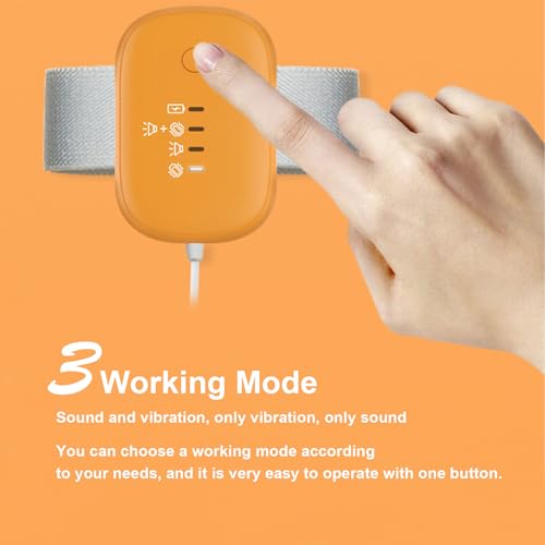 Bettwetting Sensor Monitors for Kids, Wireless Night Pee Alarms with Loud Sound and Strong Vibration, Potty Training for Kids, Orange - Image 3