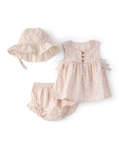 Carters Girl 3-Piece diaper cover set Pink Floral 12M