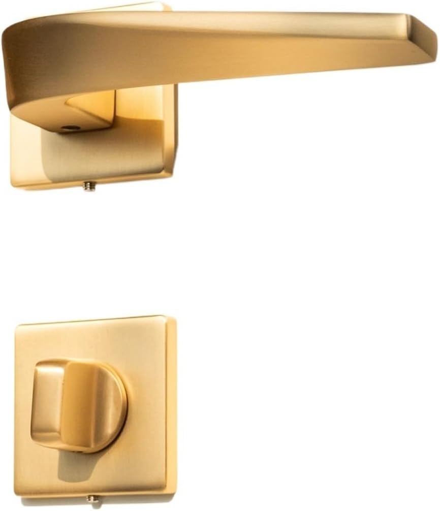 NF2284 Elegant zinc Alloy Door Mute Handle Lock Set Matte Black Anti-Corrosion Bedroom(Brushed Chrome)