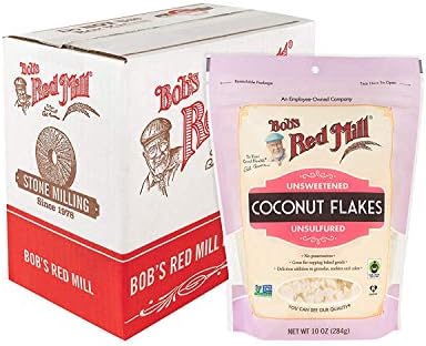 Bob's Red Mill Resealable Unsweetened Coconut Flakes 10 oz (Pack of 3)