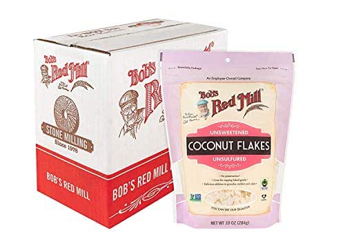 Bob's Red Mill Resealable Unsweetened Coconut Flakes 10 Ounce (Pack