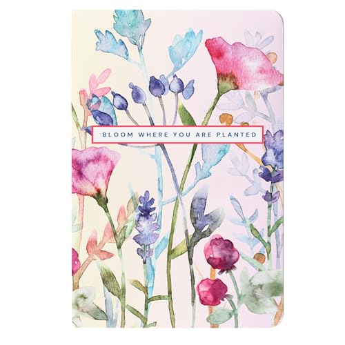 LAURET BLANC A5 Dot Grid Notebook- 160 Pages, 90 GSM Natural Shade, Paperback (Bloom Where You Are Planted)