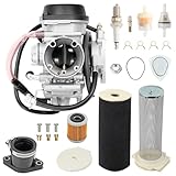 Raptor 350 Carburetor Compatible with Yamaha Raptor350 YFM350 Carb YFM350R YFM350RSE YFM350RSE2 2004-2013 New Carb with Air Filter&Intake Manifold Boot&Air Filter Guide