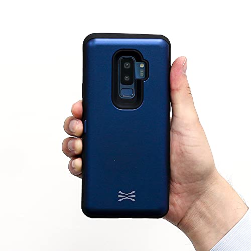 Toru Cx Pro Case For Galaxy S9 Plus, With Card Holder | Slim Protective Shockproof Cover With Hidden Credit Cards Wallet Flip Slot Compartment Kickstand | Include Mirror And Usb Adapter - Blue #TOP5
