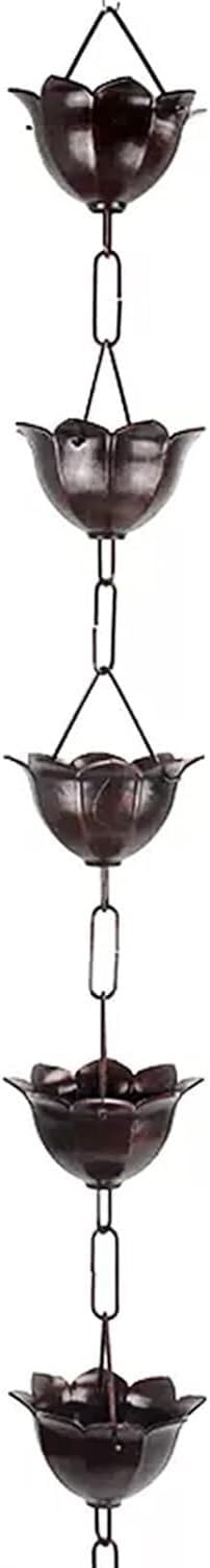SBCGFY Rain Chain Water Catcher Replace Gutter Downspout, Aluminum Rain Downspouts For Eaves Drainage, Garden