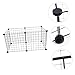 Abaodam 1Set Detachable Dog Isolation Fence Mesh Pet Enclosure and Dog Protection Net for Indoor Outdoor Use Black for Play and Rest