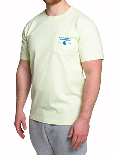 Carhartt Men's Relaxed Fit Heavyweight Short-Sleeve Pocket Logo Graphic T-Shirt, Hint of Lime, Medium - image 2