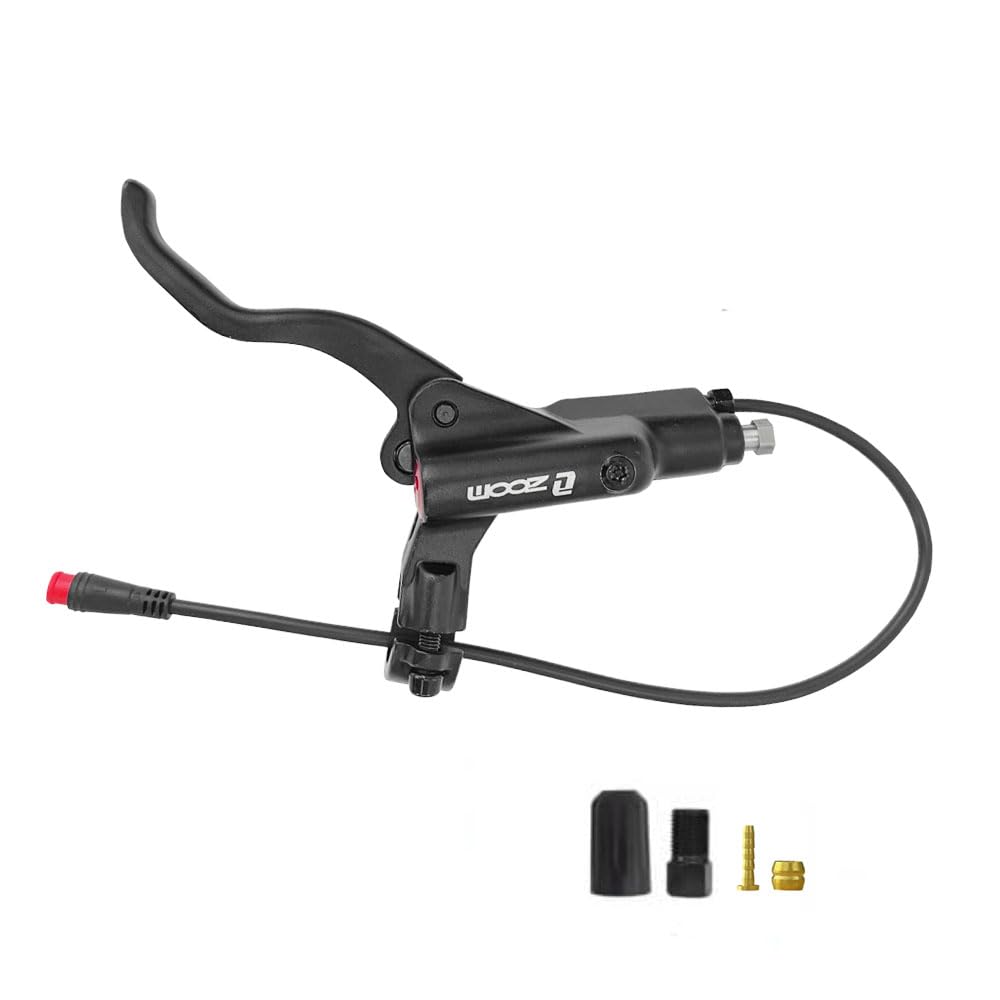 Akantor Zoom HB-876E 2-Pin Safety Cut Off Brake Levers for Electric Bike/Electric Scooter, Motor Power Off Brake Handles，ebike Brake Lever (Black Left Handle)