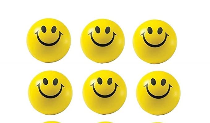 Image of Arise Export:- Supreme Quality Shopee Stress Reliver Smiley Ball Funny face Sponge Balls Medium Size Premium Pool Balls for Kids (6)