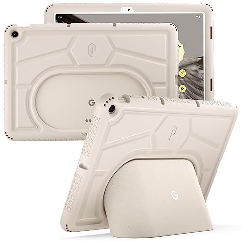 Poetic TurtleSkin Series for Google Pixel Tablet Case 11 inch (2023) Heavy Duty Shockproof Rugged Kids Friendly Drop Protection Silicone Cover Case Porcelain