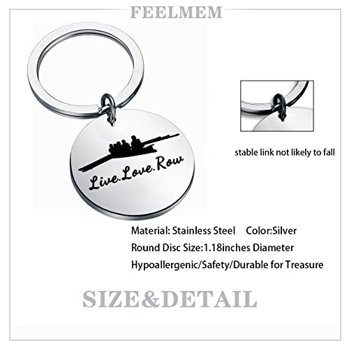 FEELMEM Row Lover Jewelry Live Love Row Keychain Row Theme Gift Fisherman Gift Sailors Gift Rowing Crew Jewelry Gift2