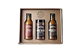 Salt Lick BBQ Sauce and Dry Rub Gift Pack - Driftwood Texas BBQ Sauces and Seasoning Set Original Dry Rub, Original and Spicy BBQ Sauce