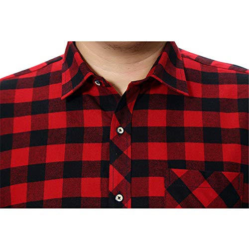Chyoieya Fat Guy Plus Size Pieno Cotone Plaid