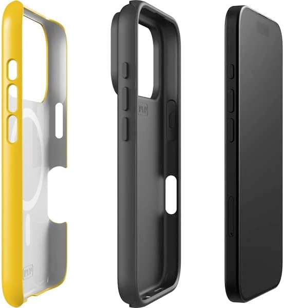 Skinit Impact Phone Case Compatible with iPhone 17 Pro Max Magsafe - Officially Licensed University of Michigan M Logo Yellow Design