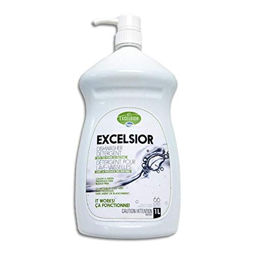 Excelsior HEDISH1LWMGK-U Complete Cleaning and Deodorizing Solution for Dishwashers, Dishwares, 3 Pack Bundle: 1L Dishwashing Detergent, 125ml Rinse Aid, 120ml Dishware Stain Remover, Fresh Scent - Thumbnail 2