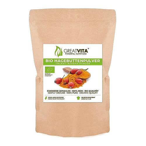 GreatVita - Polvo orgánico de Rosa mosqueta (800 g)
