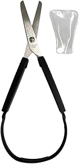 モードデラカーサ[Mode Dela Casa]どなたでもラクラク使えます 握って切れるハサミ らくにぎバサミ 右利きも左利きもＯＫ 握力が弱い方に 指を動かすのが困難な時に ループ状ハンドル 全長約20cm 障碍者高齢者むけ