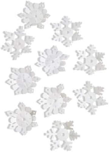 Juego de calcomanías de pared de copo de nieve 3D de 10 piezas