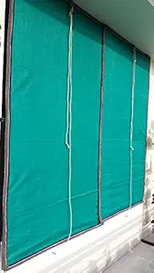Bamboo Multipurpose Outdoor Rain Sun Dust Privacy Cold Protections Blinds with Green Net 5/7 ft Pack of 1