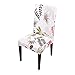 Pokrowce na krzesła ze stretchu biały, liście pokrowiec zdejmowane pokrowce na krzesła do jadalni, hotelu, kuchni, na ceremonię 8 sztuk rozciągliwe pokrowce na krzesła do jadalni