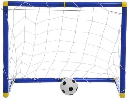 Amazon Sports Kids Soccer Goal Net Set, Blue, Ball NOT included