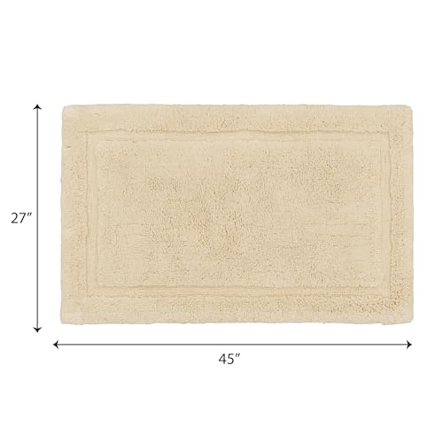 Jean Pierre New York Lydia Border 100% Cotton Bath Mat - Non-Slip Bath Rug - Ivory - 27"x45" by Jean Pierre New York - Image 2