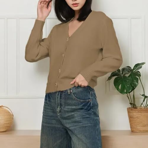 Fluffy Cardigan Sweater for Women Button Down Knit Cardigan2