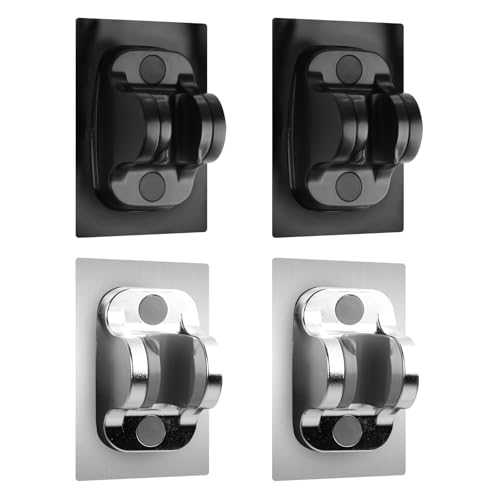 4 Stück Duschkopfhalterung Ohne Bohren Schwarz Silber, Duschhalterung für...