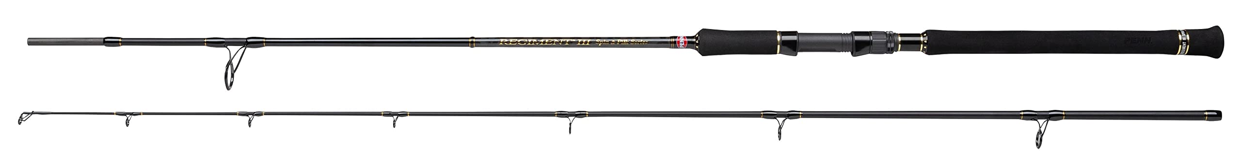 PENN Regiment III Spin and Pilk , Fishing Rod, Sea - Inshore/Nearshore Fishing, Jigging and Spinning Rod for Boat or Kayak Fishing - Cod, Bass, Pollack, Wrasse, Coalfish, Black / Red, 3.05m | 20-70g