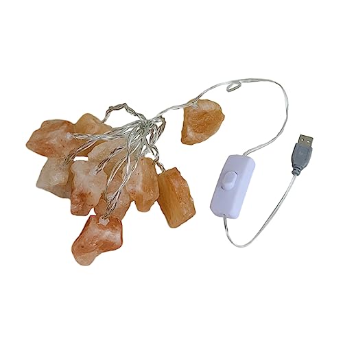 Hemoton Salt String Light USB Powered Decorative Night Light Led Beads Soft Ambience Lighting for Bedrooms Gardens and for