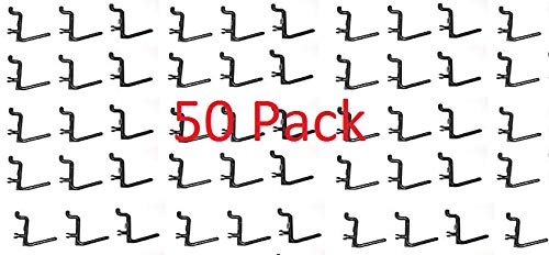 Plastic L Style Peg Board Hook Kit | Garage Tool Craft Jewelry Storage Pegboard Organizer (50, Black) #TOP1
