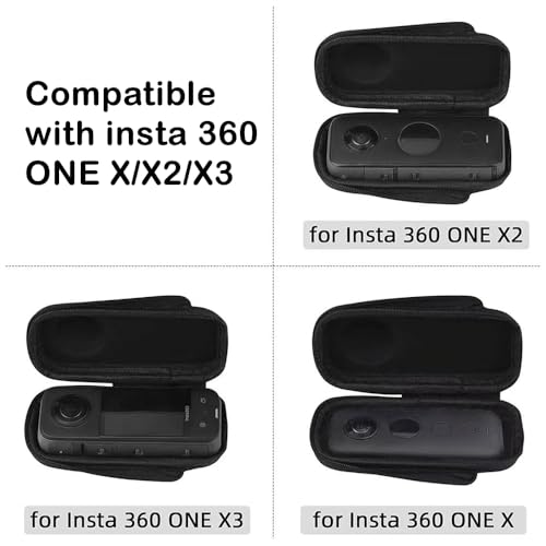 Image of Action Pro Mini PU Protective Storage Collection Box Compatible with Insta360 X3 / X4 / X5, Compact Hard Carry Case, Shockproof & Portable Storage Box (Black)