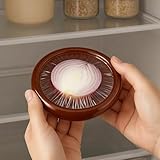 Onion Saver, Fruit and Vegetable Storage, Reusable Silicone Fresh Food Savers, Keeper Sealing Box Fresh Bowls for Refrigerators, for Avocados, Tomatoes, Apples, Garlic, Lemons(Onion)