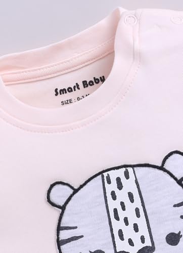 Image of Smart Baby 100% Cotton Interlock Fabric T-Shirt and Shorts Set for Baby Girls - Soft, Lightweight, Comfortable (Pack of 1)