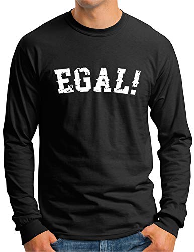 T-shirt manches longues homme noir grande taille 4XL imprimé humour