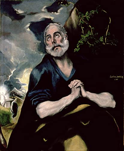 Tableaux Graffiti Art Mural les larmes de saint pierre d'el greco 60x90cm