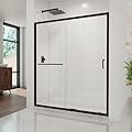 DreamLine Infinity-Z 56-60 in. W x 72 in. H Semi-Frameless Sliding Shower Door, Clear Glass in Oil Rubbed Bronze, SHDR-0960720-06