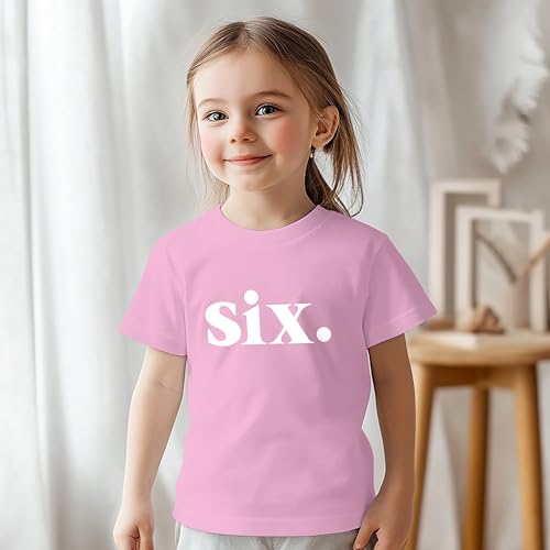Image of 6th Birthday Shirt Girl Birthday Toddler Outfit 6 Year Old Girls six Happy Bday Sixth Gift