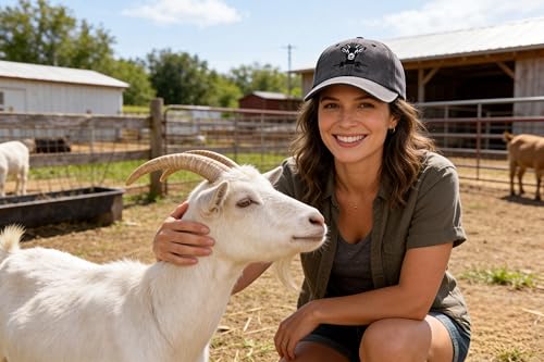 Image of Farm Animal Baseball Cap for Men Women, Goat Donkey Horse Pig Hat | Farm Life Inspiration, Classic Baseball Cap Design, Breathable Cotton Fabric, Secure Adjustable Buckle