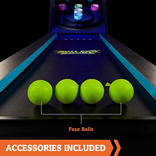 Hall Of Games 108" Roll And Score With Led Lights And Electronic Scorer, Black/Blue, 9 Foot #TOP6