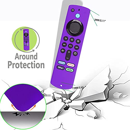Compatível com a tampa remota Fire-TV-Stick 4K Max/3rd Gen | Estojo de controle remoto de silicone m