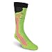 K. Bell Socks Men's Leg Eater Trout Crew Sock,Black,Sock size:10-13/shoe size: 6.5-12