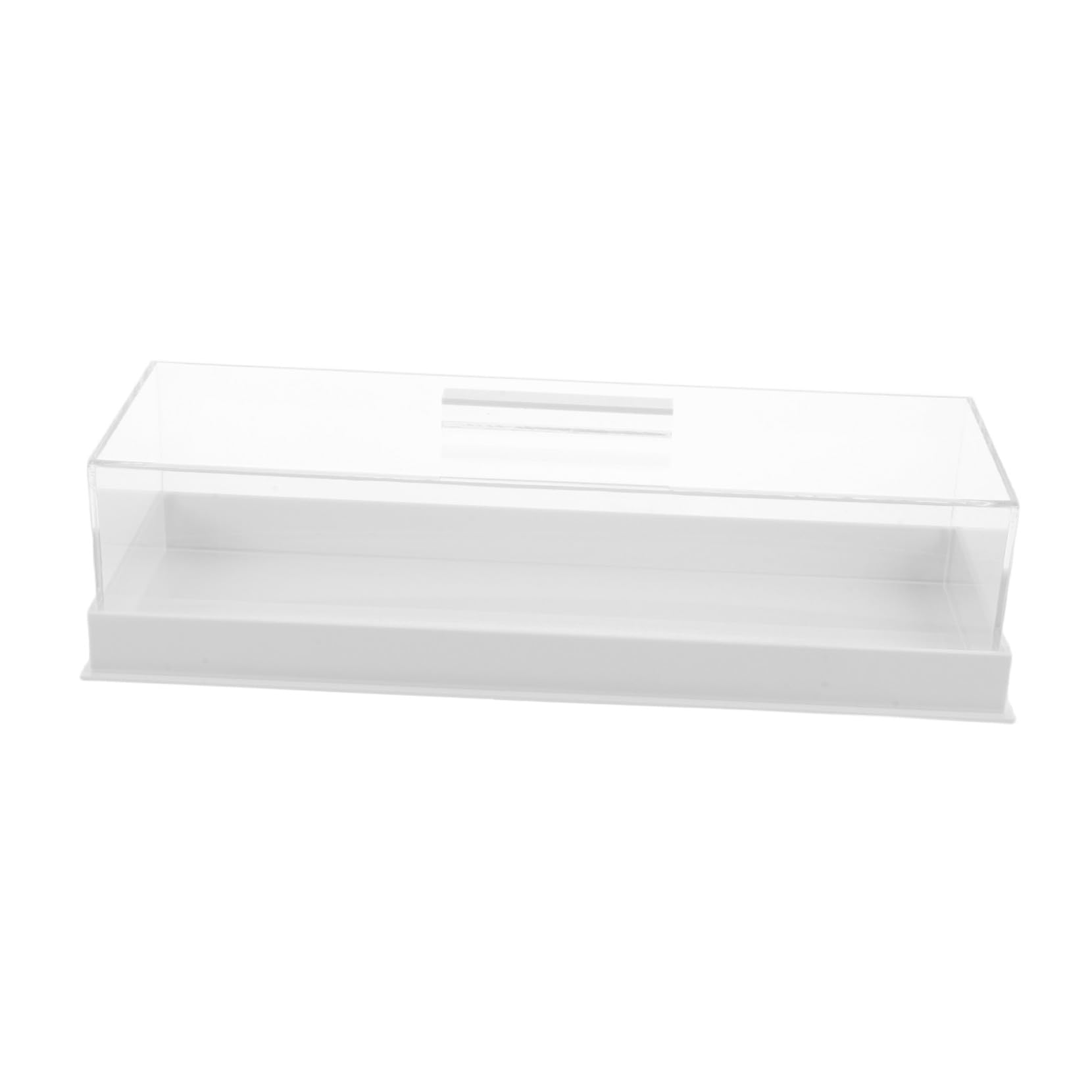 Mobestech Caja de Presentación Rectangular para Tartas con Tapa Bandeja de Acrílico para Pasteles y Tartas Soporte Transparente para Postres para Cafetería y Hogar
