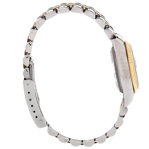 Pre-Loved Oyster Perpetual Datejust Automatic Watch Stainless Steel and Yellow Gold with Diamond Markers 26, Silver4