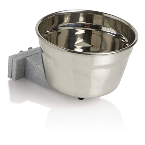 Lixit® Stainless Steel Kennel Food or Water Bowl - Non Spill Hanging Removable Crate Bowls - Carrier Cage Dish for Dogs or Cats for Feeding and Drinking (Stainless Steel, 20 Ounce) - image 5