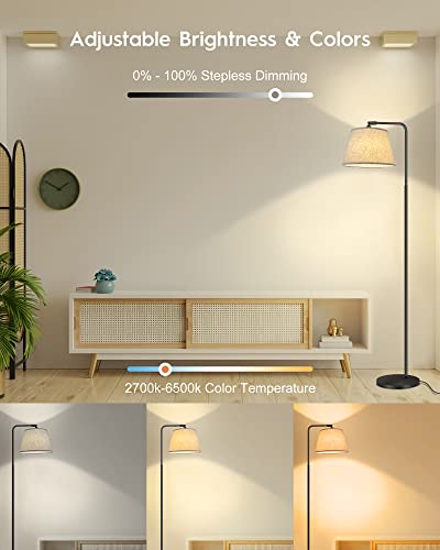 Rgbww Arc Floor Lamp For Living Room, Compatible With Alexa, Google Home, 2700K-6500K Dimmable Smart Led Lamp With Remote & Wifi App Control, 67" Tall Modern Standing Lamp For Bedroom, Office #TOP3