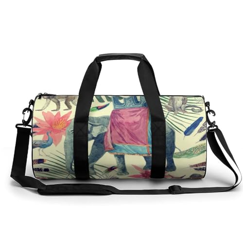 Sac de sport gym singes éléphants sac de voyage 45x23x23cm pour randonnée