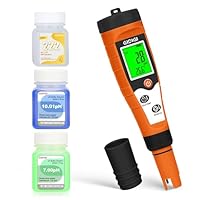 GIDIGI Medidor Cloro, pH y Salinidad Piscinas, 7 en 1 pH, FAC, Sal, ORP, EC, TDS y Temp con Solución de Calibración, Medidor de Cloro para Piscinas, Acuarios, Hidroponía y Agua Potable