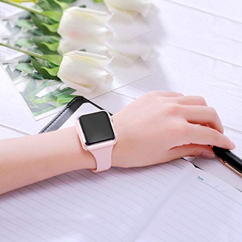 GEAK 3 Pack Compatible with Apple Watch Case 38mm,Soft HD High Sensitivity Screen Protector with TPU All Around Anti-Fall Bumper Protective Case Cover for iWatch Series 3/2/1 38mm(3 Clear) by GEAK - Used condition - Image 6